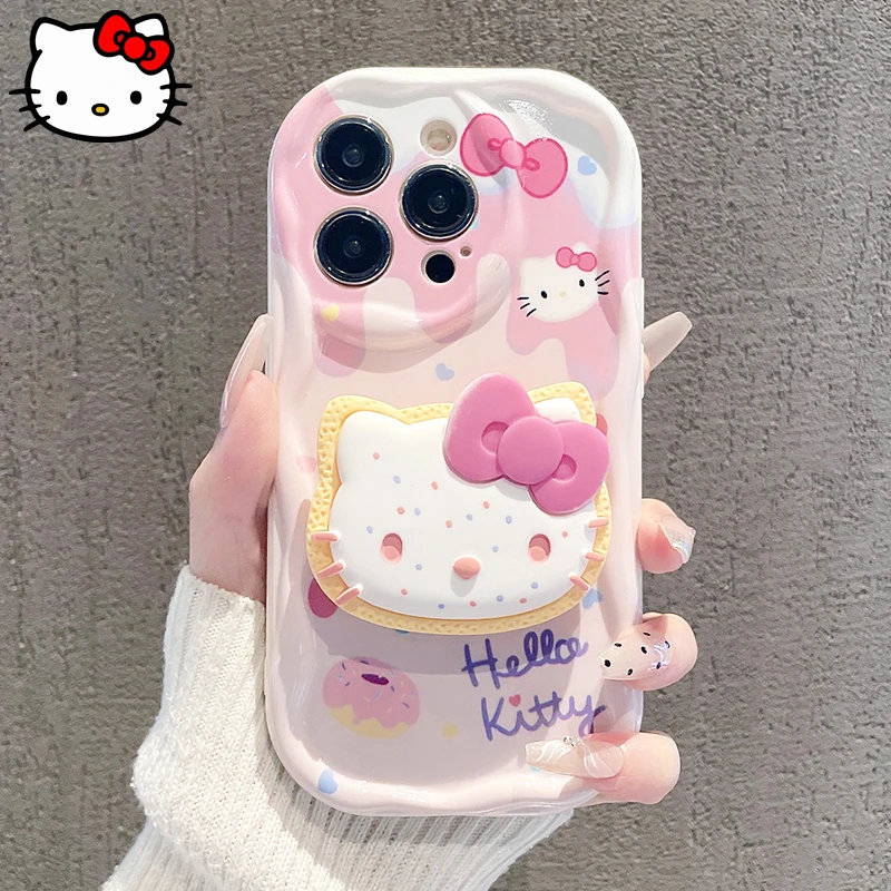 New Kawaii Sanrio Hello Kitty Mobile Phone Protective Case for IPhone 12 13 14 Promax Anime with Stand Anti-fall Protective Case
New Kawaii Sanrio Hello Kitty Mobile Phone Protective Case for IPhone 12 13 14 Promax Anime with Stand Anti-fall Protective Case