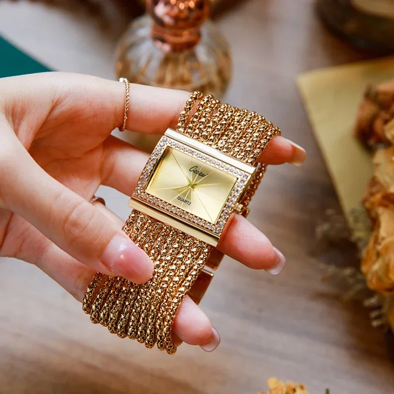 High Quality Fashion Ladies Watch Quartz Square Bracelet Watch With Rhinestone Luxury Top Brand Women Watches
High Quality Fashion Ladies Watch Quartz Square Bracelet Watch With Rhinestone Luxury Top Brand Women Watches