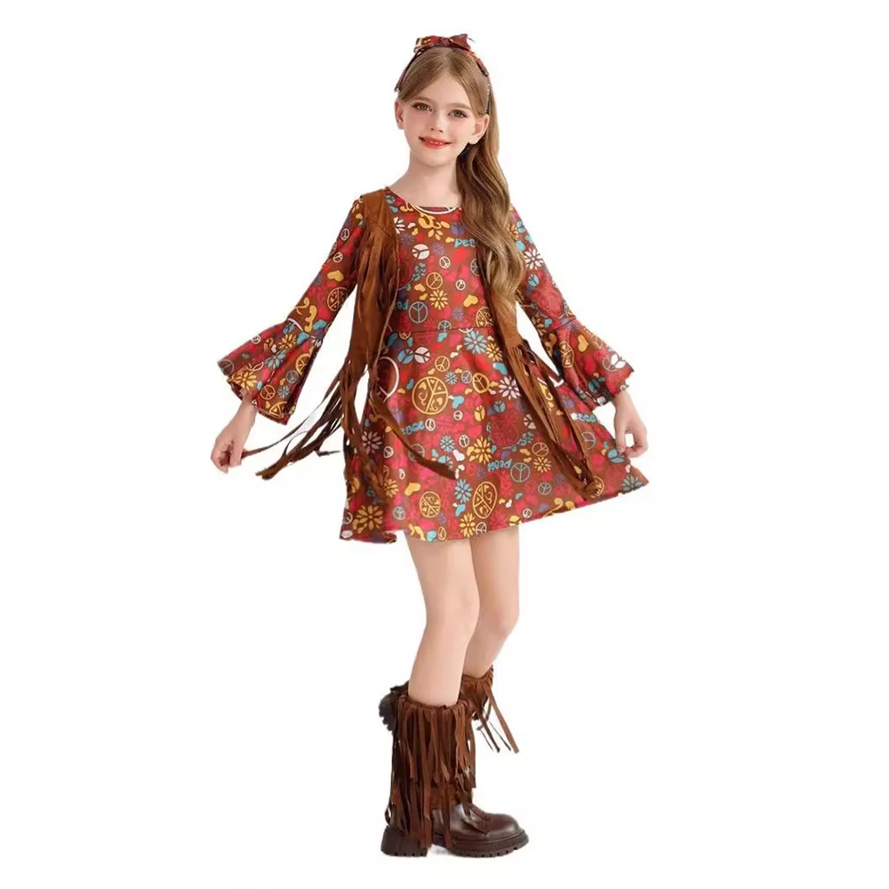 ملابس أطفال للكرنفال، طقم سترة من الدنيم المطبوع، زي حفلات، فستان أداء عتيق الطراز للأطفال من 3-8 سنوات، ملابس أعياد الميلاد ملابس أطفال للكرنفال، طقم سترة من الدنيم المطبوع، زي حفلات، فستان أداء عتيق الطراز للأطفال من 3-8 سنوات، ملابس أعياد الميلاد