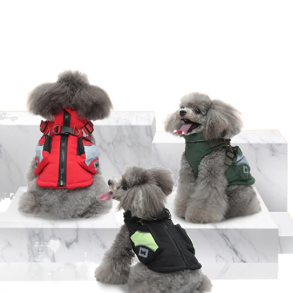 Dog Clothes Handsome Halloween Pet Supplies Chest Back Zipper Jacket Reflective Dog Pet Winter Clothing Cotton Coat
Dog Clothes Handsome Halloween Pet Supplies Chest Back Zipper Jacket Reflective Dog Pet Winter Clothing Cotton Coat