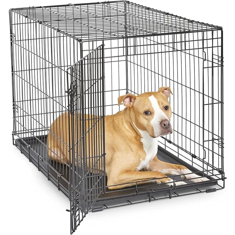 

Newly Enhanced Single New World Dog Crate, Includes Leak-Proof Pan, Floor Protecting Feet, & New Patented Features, 36 Inch