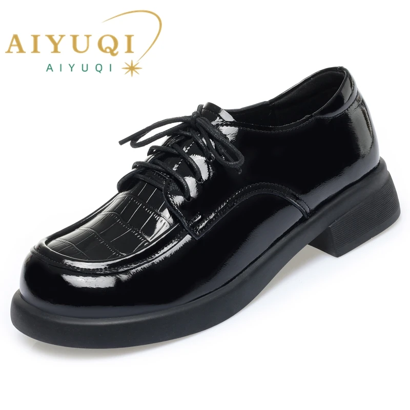 AIYUQI Women Loafers Non-slip 2024 Genuine Leather Thick Heel Casual Women Shoes Round Toe British Lace-up Shoes For Ladies
AIYUQI Women Loafers Non-slip 2024 Genuine Leather Thick Heel Casual Women Shoes Round Toe British Lace-up Shoes For Ladies