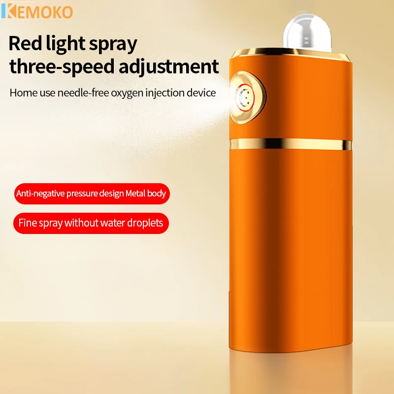 

Nano Facial Sprayer High Pressure Oxygen Injector Face Steamer Red Light Mini Moisturizing Anti-aging Humidifier Hydrating Care