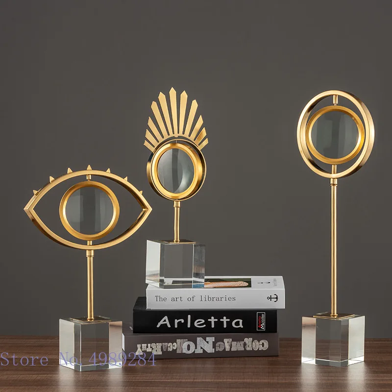Креативное золотистое металлическое увеличительное стекло, поделки, украшения, основание из хрустального стекла, прозрачное забавное настольное Современное украшение для дома
Креативное золотистое металлическое увеличительное стекло, поделки, украшения, основание из хрустального стекла, прозрачное забавное настольное Современное украшение для дома
