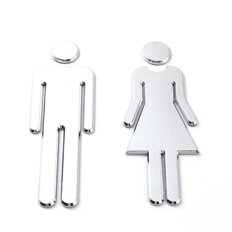 Acrylic Adhesive Silver Color Wall Door Sign Men's And Women's Toilet Bathroom Hotel Office Plaque Sign Plate
Acrylic Adhesive Silver Color Wall Door Sign Men's And Women's Toilet Bathroom Hotel Office Plaque Sign Plate