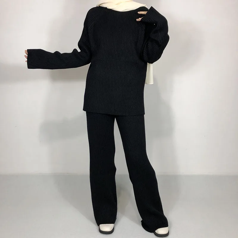 Muslim Co Ord Set Women Modest Two Piece Pants Sweater Abaya Islamic Clothing Long Sleeve Loose Autumn Winter Outfit
Muslim Co Ord Set Women Modest Two Piece Pants Sweater Abaya Islamic Clothing Long Sleeve Loose Autumn Winter Outfit