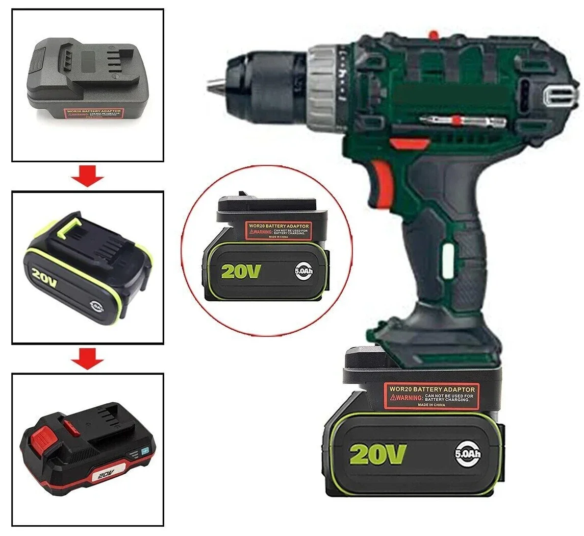 Battery Adapter Converter for Worx 5 Pin 20V Li-ion Battery Convert to for Parkside 20V Li-ion Battery Electric Power Tool Drill
Battery Adapter Converter for Worx 5 Pin 20V Li-ion Battery Convert to for Parkside 20V Li-ion Battery Electric Power Tool Drill