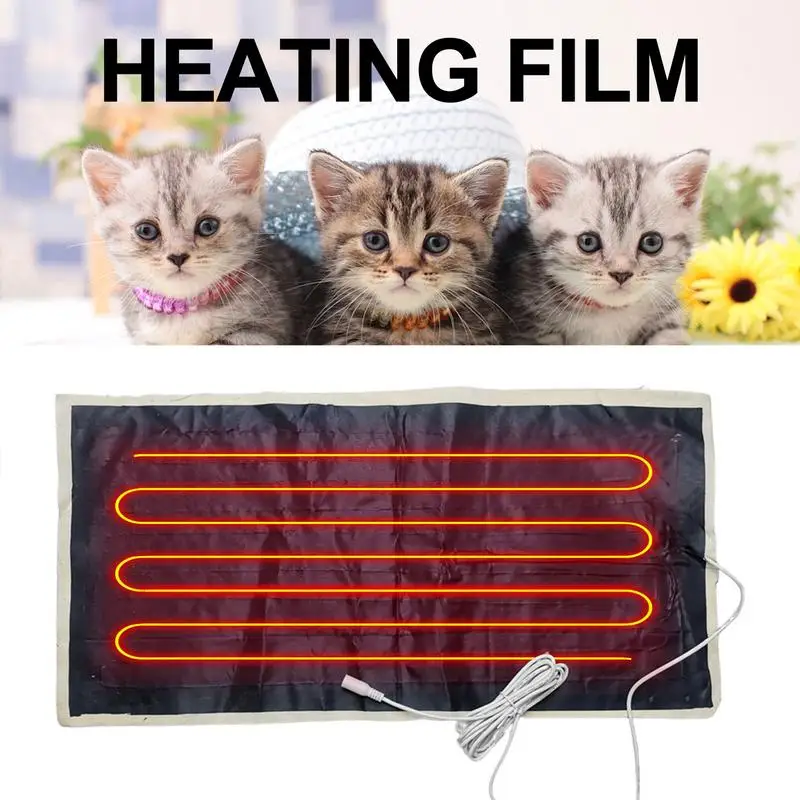 

12V 30W USB Warm Paste Winter Electric Heating Sheet Black USB Heating Film Heating Warmer Pad for Chair Pet Heating Pad