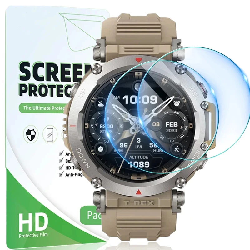 

Tempered Glass for Amazfit GT-Rex Ultra Watch Screen Protector 9H Hardness Explosion-Proof Protective Films for GT-Rex Ultra