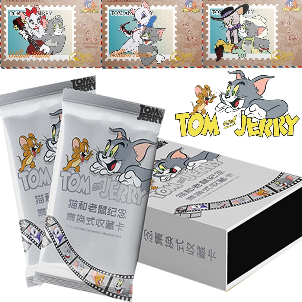 

Tom and Jerry Collection Cards Popular Characters In Animated Movies Rare Limited Edition CP Stamp Card Children's Holiday Gifts