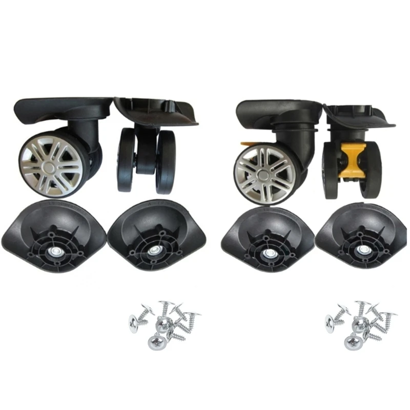 

A19 Luggage Wheels Suitcase Double Row Roller Repairing Kit 360° Spinner Casters Heavy Duty Wheel 1 Pair with Screws
