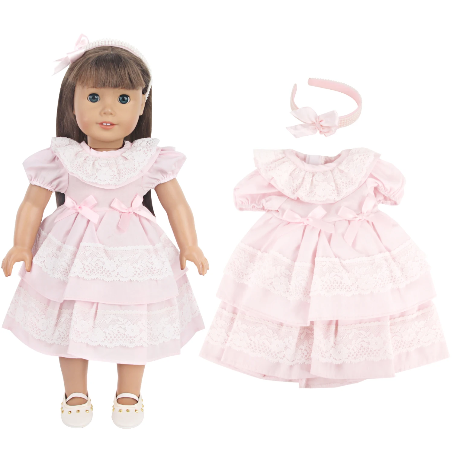 Pink Color Princess Doll Dress for American 18 Inch Girl Dolls, Lace Skirt and Hairband, Cute, 43cm Baby, New, OG
Pink Color Princess Doll Dress for American 18 Inch Girl Dolls, Lace Skirt and Hairband, Cute, 43cm Baby, New, OG
