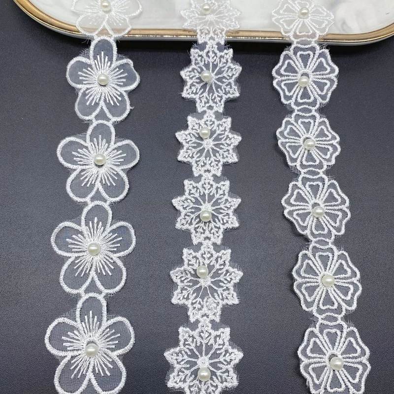 10Yards Snowflake Pearl Beaded Flower Lace Fabric Trim Ribbon Tassels For Apparel Sewing Bridal Wedding Dress Collar Doll Cap
10Yards Snowflake Pearl Beaded Flower Lace Fabric Trim Ribbon Tassels For Apparel Sewing Bridal Wedding Dress Collar Doll Cap