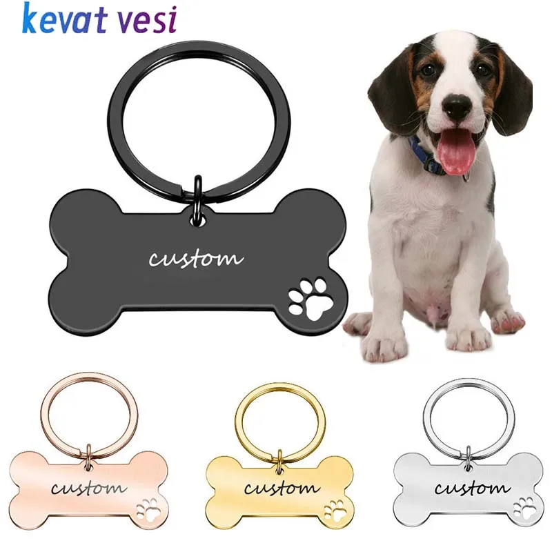 Personalized Dog Cat ID Tag Anti-lost Stainless Steel Pet Necklace Free Engraving Bone Shape Pendant Keyring Pet Accessories
Personalized Dog Cat ID Tag Anti-lost Stainless Steel Pet Necklace Free Engraving Bone Shape Pendant Keyring Pet Accessories