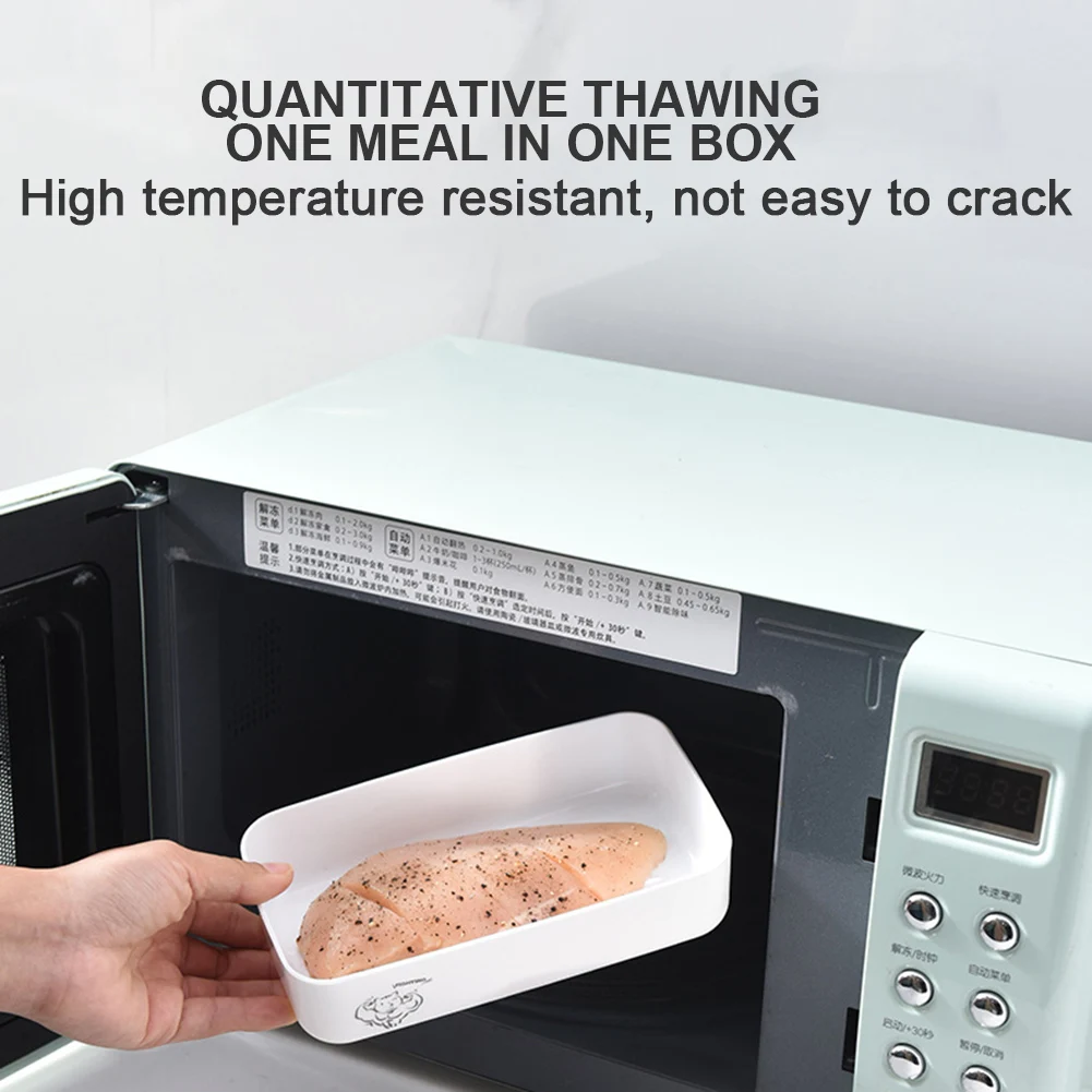 Plastikowy pojemnik wielokrotnego użytku na jedzenie mięsa z hermetyczną pokrywką do zamrażarki i kuchenki mikrofalowej - Wianko - 12