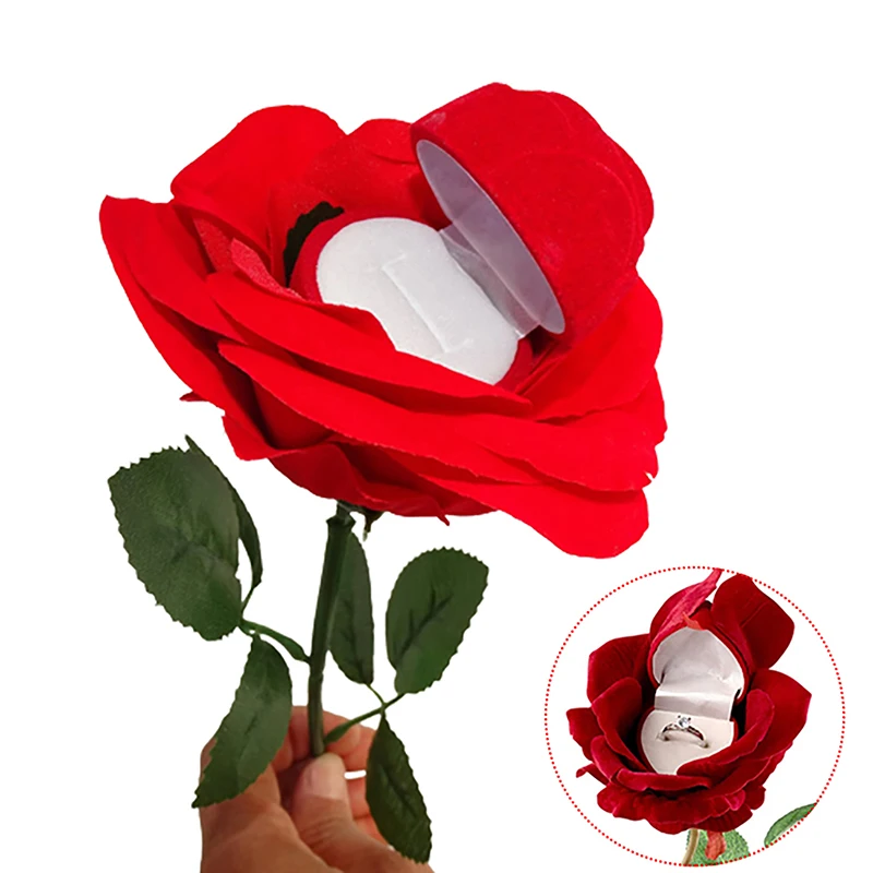Rose Flower Ring Box Red Creative Rose Earring Display Holder Gift Boxes Bridal Wedding Engagement Jewelry Storage Case
Rose Flower Ring Box Red Creative Rose Earring Display Holder Gift Boxes Bridal Wedding Engagement Jewelry Storage Case