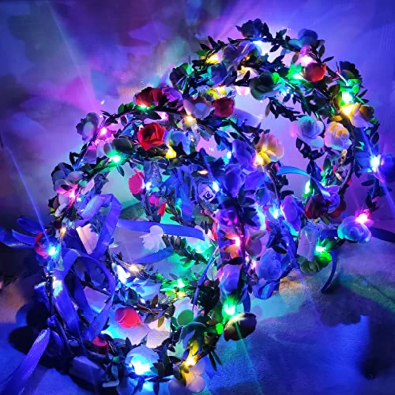 10 Pcs LED Flower Headband Light Up 10 Cloth Flowers Rose for Women Girls Hair Accessories LED Flower Headband Crown Wedding
10 Pcs LED Flower Headband Light Up 10 Cloth Flowers Rose for Women Girls Hair Accessories LED Flower Headband Crown Wedding