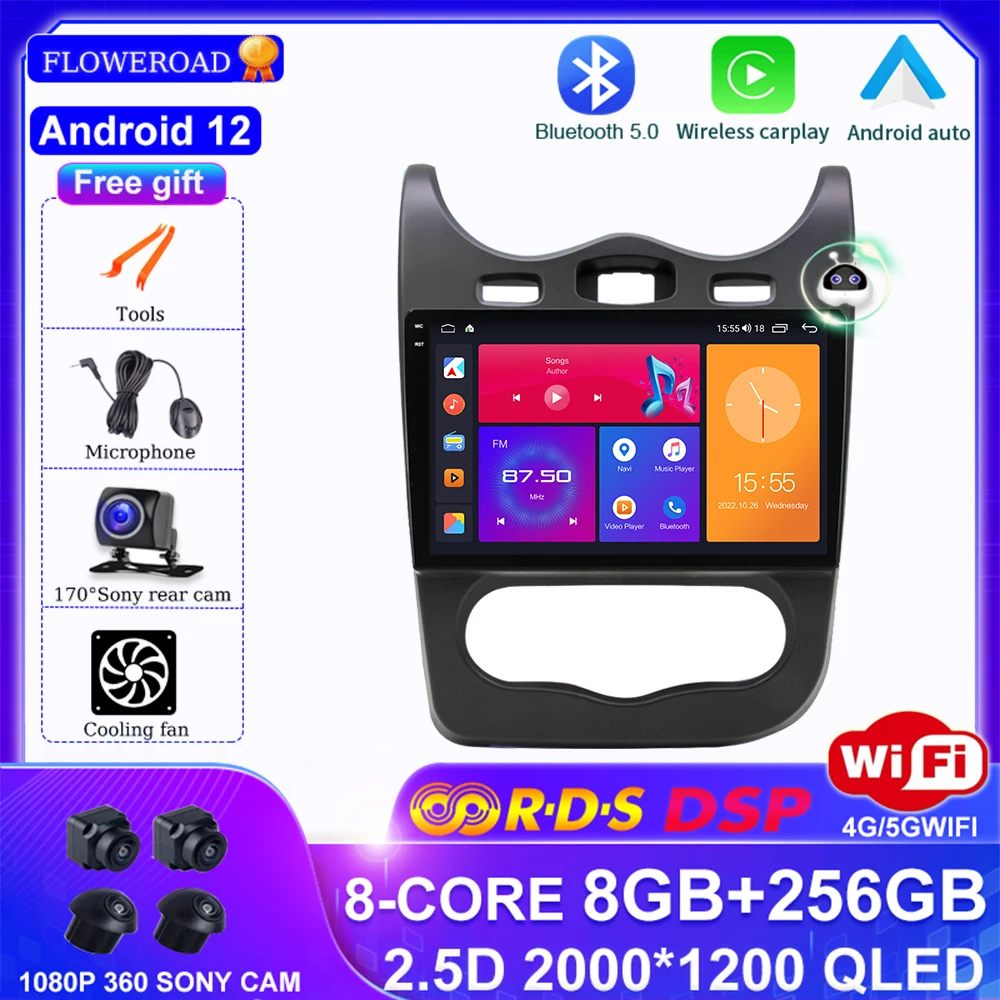 Android 12 For Renault Sandero 2013-2014 Car Radio Multimedia Video Player Navigation GPS DSP BT Carplay Auto No 2din 2 din dvd
Android 12 For Renault Sandero 2013-2014 Car Radio Multimedia Video Player Navigation GPS DSP BT Carplay Auto No 2din 2 din dvd