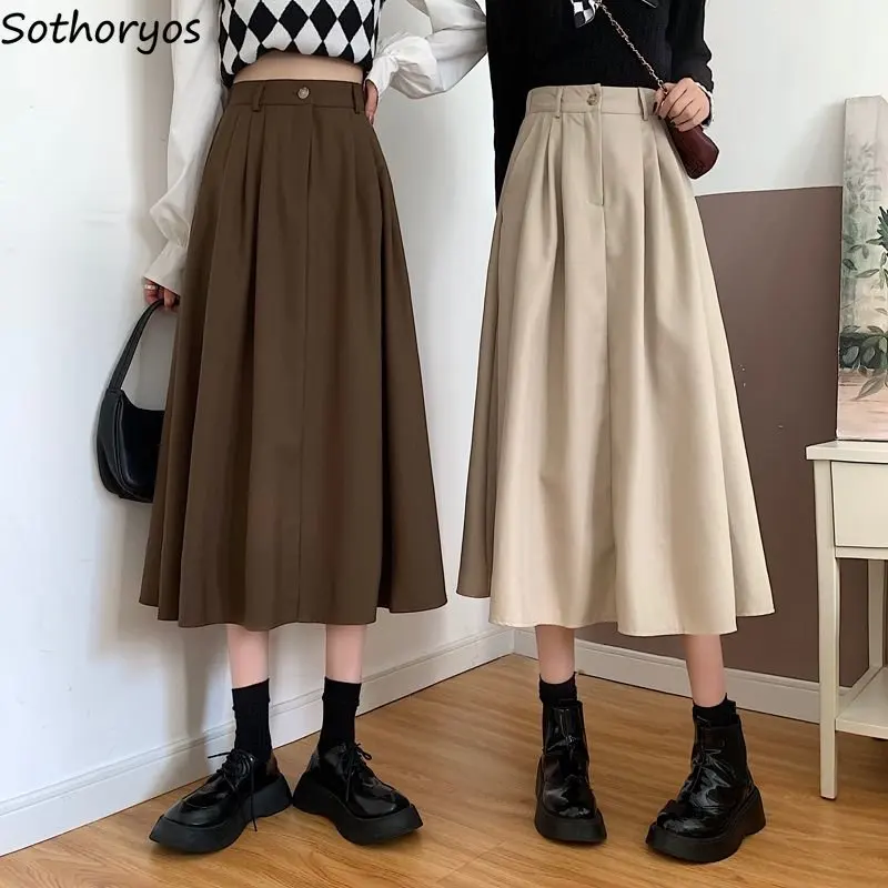 Skirts Women French Style Fashion Vintage Simple Folds All-match High Waist Spring New Mid-calf Design Elegant Leisure Daily Ins
Skirts Women French Style Fashion Vintage Simple Folds All-match High Waist Spring New Mid-calf Design Elegant Leisure Daily Ins