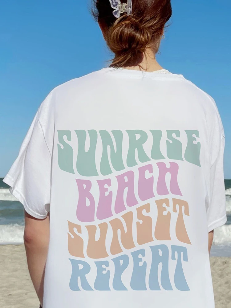Sunrise Beach Sunset Repert Cotton Print Tshirt Vintage Loose T-Shirts Summer Comfortable Tshirts Harajuku Individual Tshirts
Sunrise Beach Sunset Repert Cotton Print Tshirt Vintage Loose T-Shirts Summer Comfortable Tshirts Harajuku Individual Tshirts
