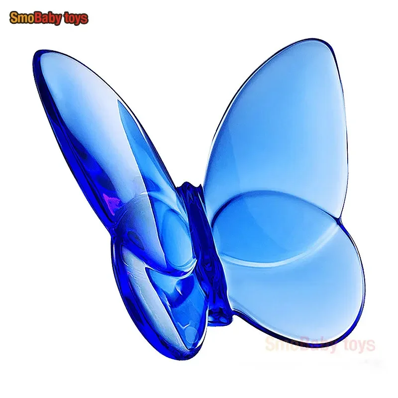 

New Colored Glaze Crystal Butterfly Ornaments Model Home Decoration Crafts Holiday Party Gifts