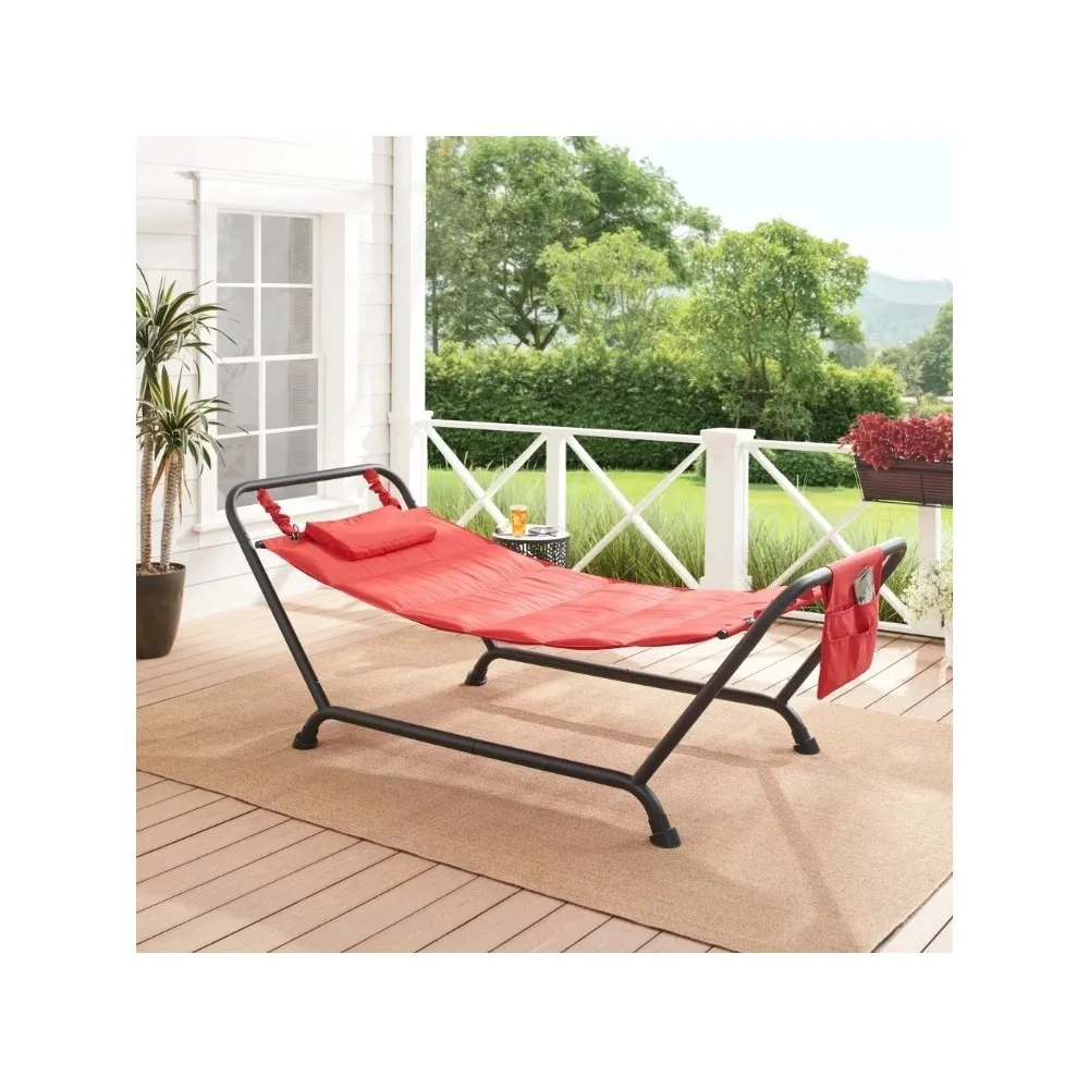 Backrest Chair Folding Belden Park Polyester Hammock With Stand and Pillow for Outdoor Patio Multi Color Lounge Chairs Camping
Backrest Chair Folding Belden Park Polyester Hammock With Stand and Pillow for Outdoor Patio Multi Color Lounge Chairs Camping