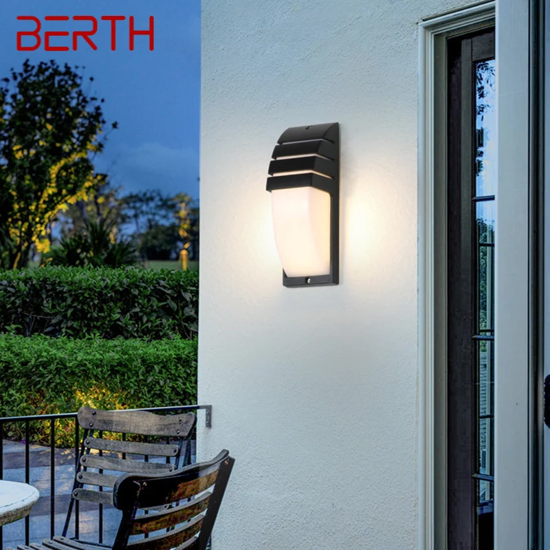 

BERTH Modern Smart Sconce Light contemporary Simply IP65 Waterproof Induction Wall Lamp For Indoor and Courtyard Aisle