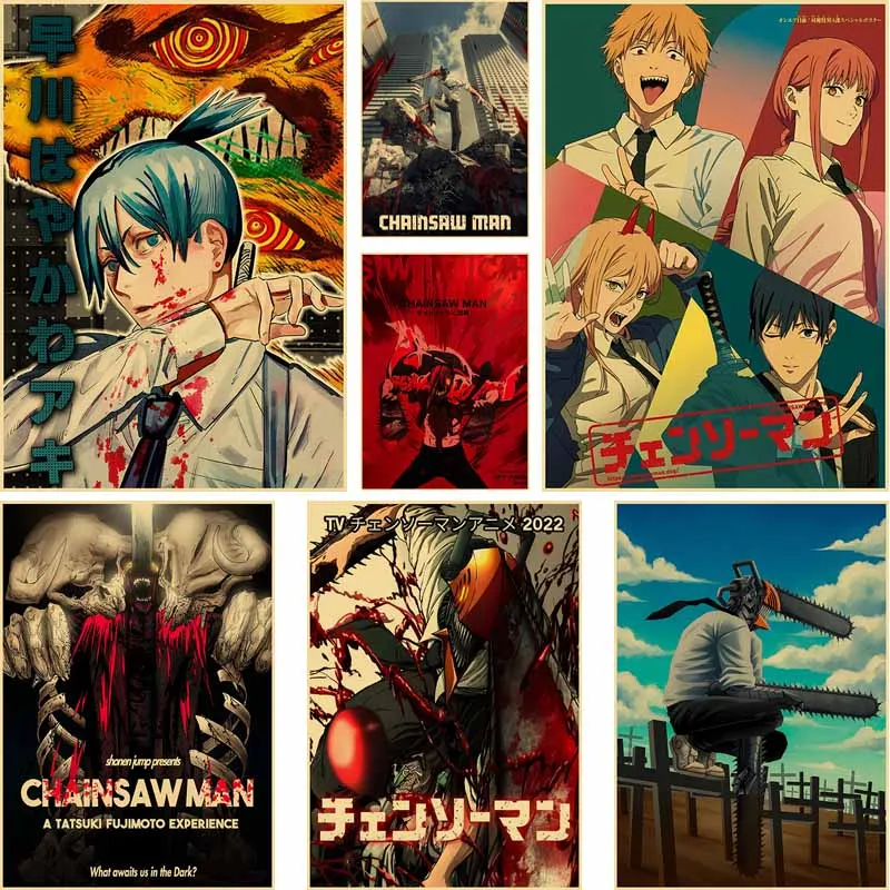 Chainsaw Man Anime Poster Mural Retro Makima Posters and Prints Wall Decor Living Room Decoration Home Bar Cafe Art Painting
Chainsaw Man Anime Poster Mural Retro Makima Posters and Prints Wall Decor Living Room Decoration Home Bar Cafe Art Painting