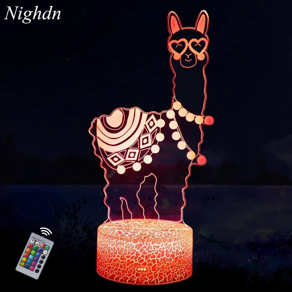 Llama Led Night Light 3D Illusion Lamp Kids Room Decor 16 Colors with Remote Control Christmas Birthday Gifts for Boys Girls
Llama Led Night Light 3D Illusion Lamp Kids Room Decor 16 Colors with Remote Control Christmas Birthday Gifts for Boys Girls