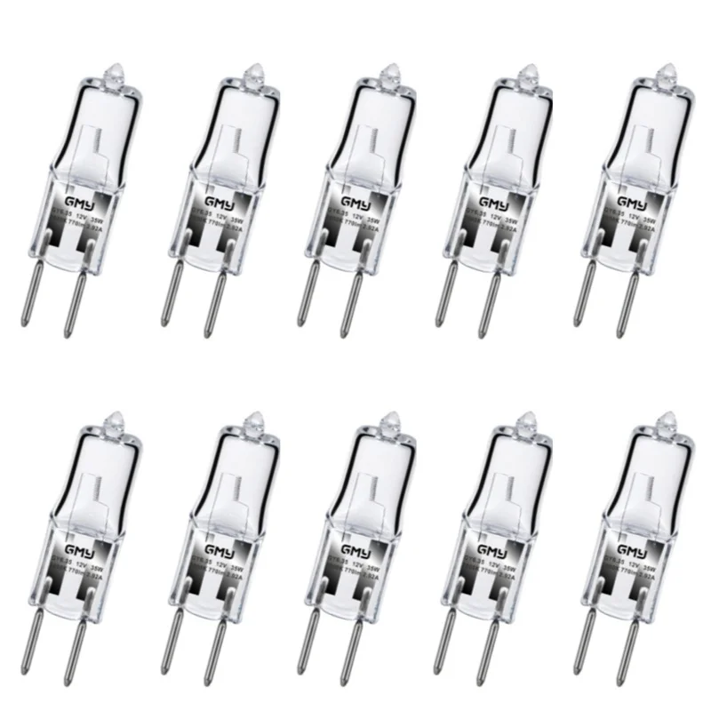 

10pcs G4 Halogen Bulb 12V 5W 10W 20W 35W 50W G4 Halogen Bulbs Light Globe Lot JC Bi-Pin LED Lamp Warm White Replace LED Lamp