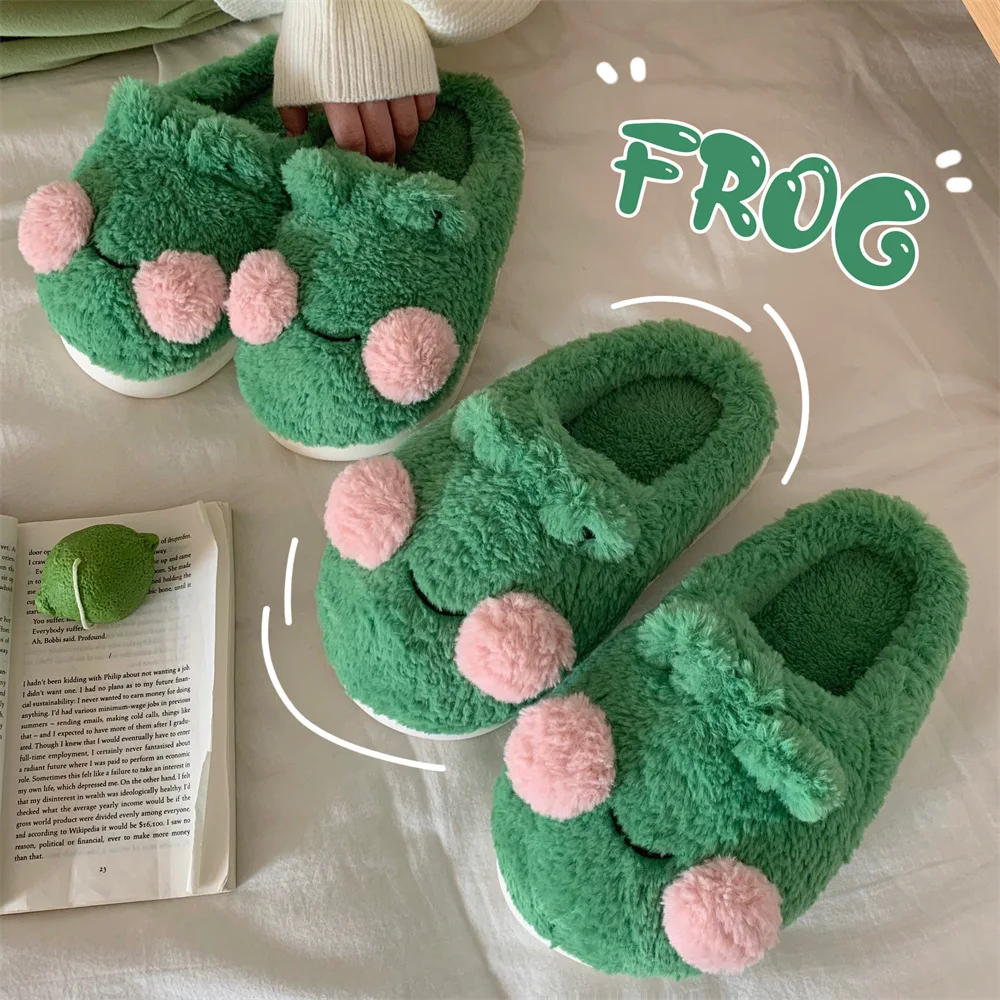 

Spring Summer Slippers Soft Flax Simple Cute Warm Home Men Women House Floor Indoor Slides Fur Cross Fat Dudu Shoes Room Flat