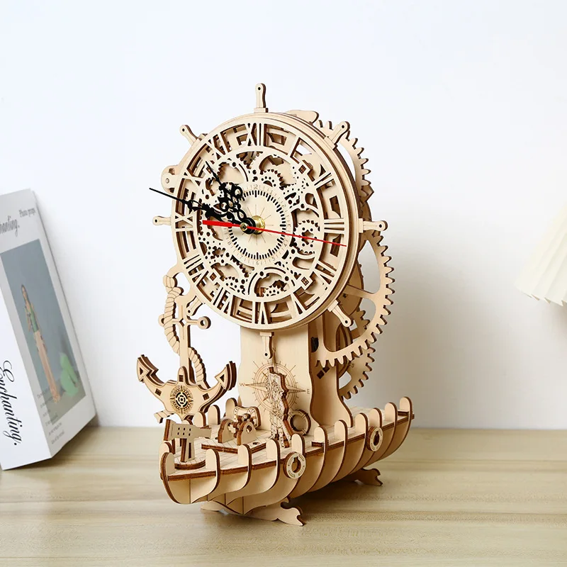 3D Wooden Puzzle Pirate Ship Clock Model Kit Handmade DIY Assembly Educational Toy Jigsaw Model Building Kits for Kids Adults
3D Wooden Puzzle Pirate Ship Clock Model Kit Handmade DIY Assembly Educational Toy Jigsaw Model Building Kits for Kids Adults