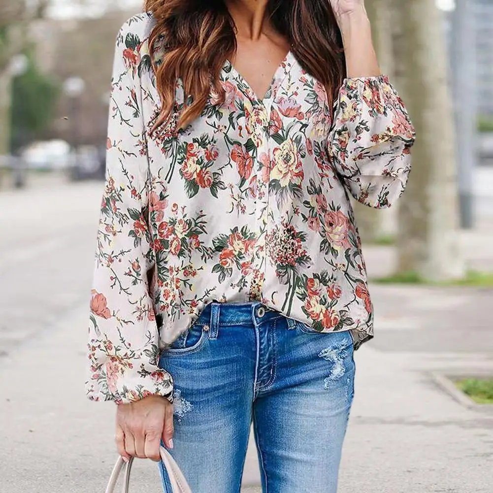 Lantern Sleeve Shirt Bohemian Floral Print V Neck Spring Shirt For Women With Elegant Lantern Sleeves Soft Loose Fit Mid Length
Lantern Sleeve Shirt Bohemian Floral Print V Neck Spring Shirt For Women With Elegant Lantern Sleeves Soft Loose Fit Mid Length