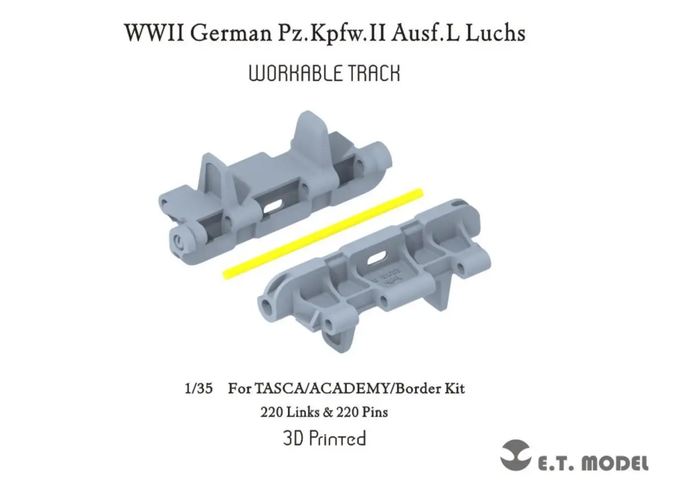 

ET MODEL P35-063 1/35 WWII German Pz.Kpfw.II Ausf.L Luchs Workable Track