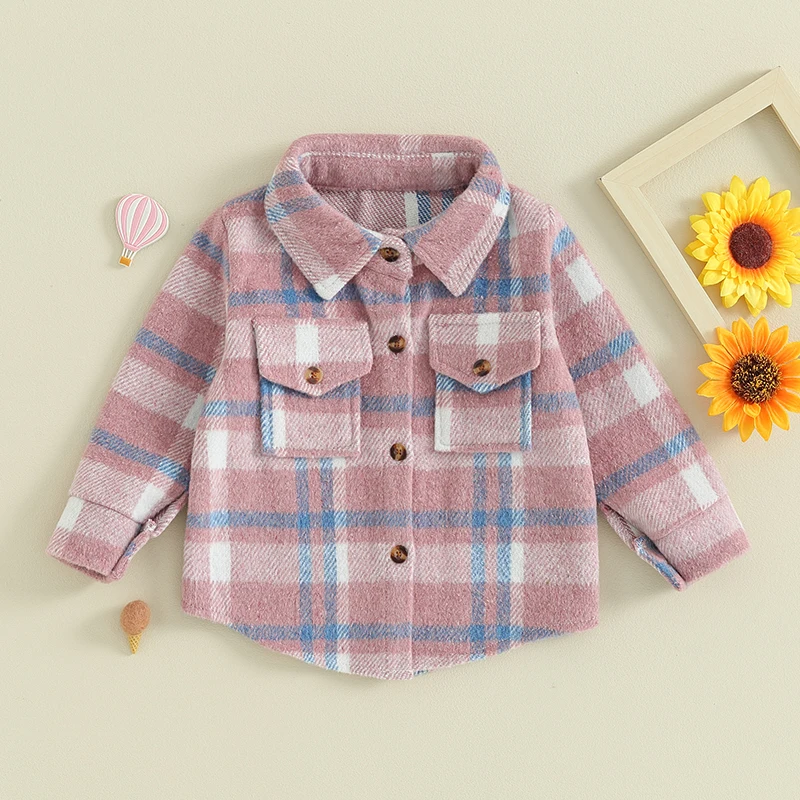 BeQeuewll Toddler Boys Girls Jackets Long Sleeve Plaid Print Flannel Shirts Coats Button Down Baby Shackets For 1-4 Years
BeQeuewll Toddler Boys Girls Jackets Long Sleeve Plaid Print Flannel Shirts Coats Button Down Baby Shackets For 1-4 Years