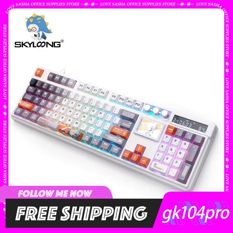 Механическая клавиатура Skyloong Gk104pro с диагональю экрана 8k, клавиатура с индивидуальной боковой печатью для офисных компьютеров, подарки
Механическая клавиатура Skyloong Gk104pro с диагональю экрана 8k, клавиатура с индивидуальной боковой печатью для офисных компьютеров, подарки