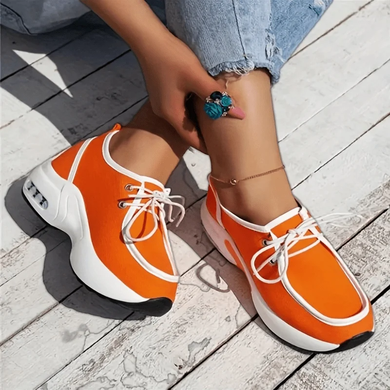 Ladies Inner Heightening Lace-up Casual Sneakers
Ladies Inner Heightening Lace-up Casual Sneakers