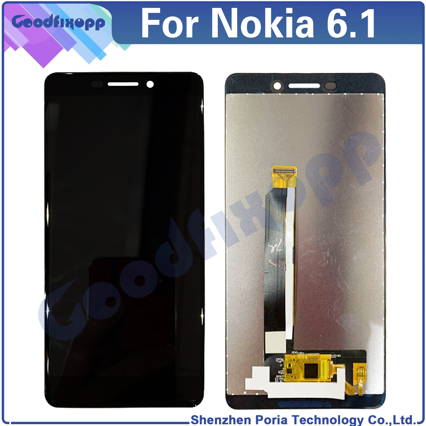 

5.5" Inch For Nokia 6.1 TA-1043 TA-1045 TA-1054 TA-1050 TA-1068 LCD Display Touch Screen Digitizer Assembly Replacement