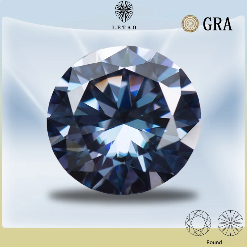 Moissanite Stone Round Cut Sapphire Blue Colour Gemstone Lab Created Diamond Advanced Jewelry Making Materials GRA Certified
Moissanite Stone Round Cut Sapphire Blue Colour Gemstone Lab Created Diamond Advanced Jewelry Making Materials GRA Certified