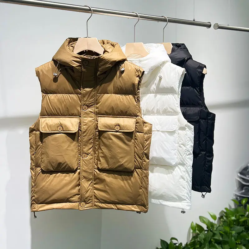 2022 New Brand Casual Fashion Windbreaker Sleeveless Down Cotton Mens Vest Jacket with Waistcoat Autumn Winter Clothes X24
2022 New Brand Casual Fashion Windbreaker Sleeveless Down Cotton Mens Vest Jacket with Waistcoat Autumn Winter Clothes X24