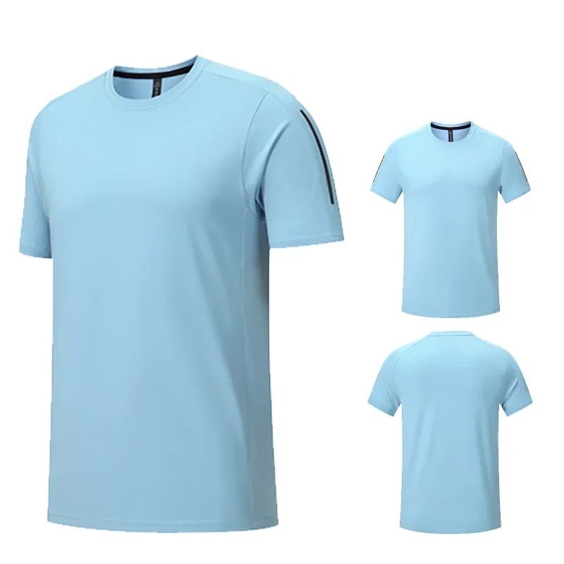 

Футболка мужская компрессионная, приталенная рубашка с коротким рукавом, дышащая, для бега и тренировок на открытом воздухе, одежда для спортзала и бега, на лето