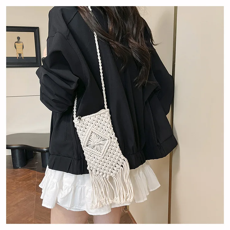 Handwoven Cotton Crossbody Bag - Hollow Straw Design 14 Se91e3ad5d6544ecaa43cb73e857d6b5fN