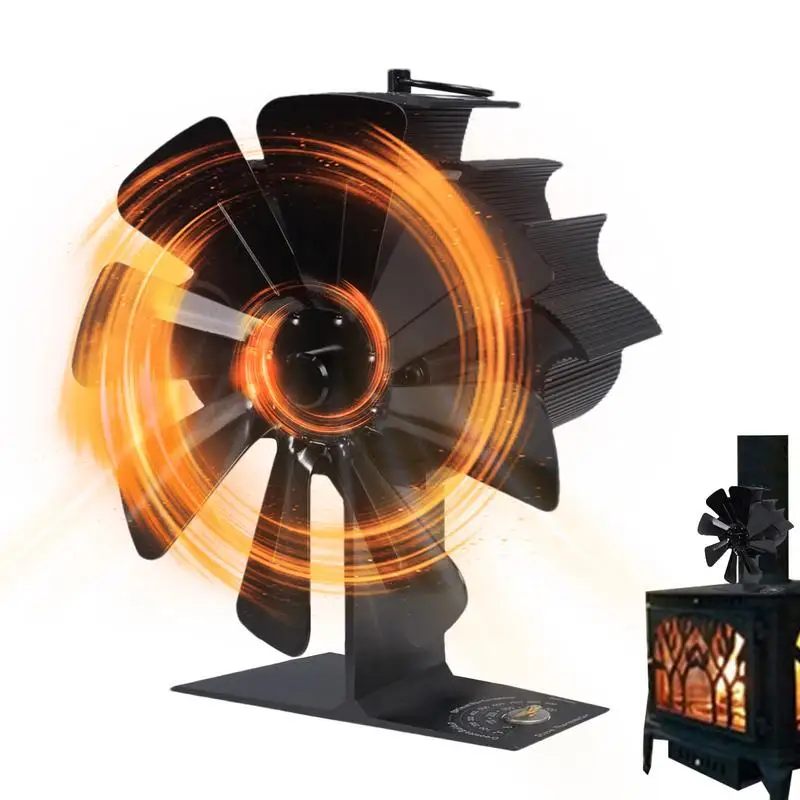 Fireplace Fan Heat Powered Eco friendly Quiet Black 8 Blades Log Wood Burner Fireplace Fan Home Winter Warm Heat Distribution
Fireplace Fan Heat Powered Eco friendly Quiet Black 8 Blades Log Wood Burner Fireplace Fan Home Winter Warm Heat Distribution