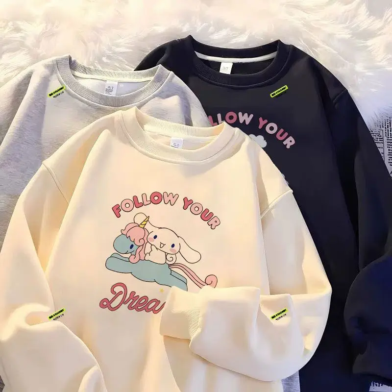 Sanrio Cinnamoroll Kawaii Anime 2023 Autumn Winter New Girls Round Neck Hoodie Cute Cartoon Fashion Casual Fleece Top Toys Kids
Sanrio Cinnamoroll Kawaii Anime 2023 Autumn Winter New Girls Round Neck Hoodie Cute Cartoon Fashion Casual Fleece Top Toys Kids