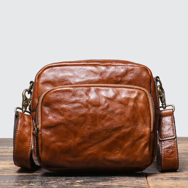 Vintage Casual Men's Head Layer Cowhide Leather Shoulder Bag Handmade Original Horizontal Messenger Bag Phone Bag
Vintage Casual Men's Head Layer Cowhide Leather Shoulder Bag Handmade Original Horizontal Messenger Bag Phone Bag