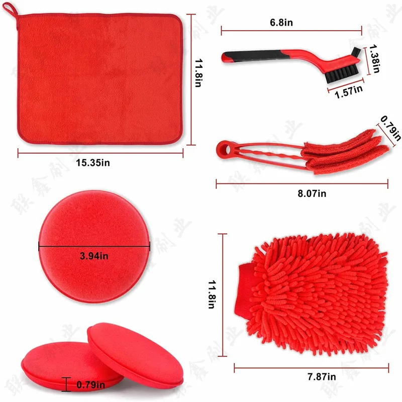 2023 Easy Carry 18 In 1 Car Wash Car Detailing Kit Towel Scrubber Cleaning Kit Detailing Brush Set for Car Wheels Seats Tile
2023 Easy Carry 18 In 1 Car Wash Car Detailing Kit Towel Scrubber Cleaning Kit Detailing Brush Set for Car Wheels Seats Tile