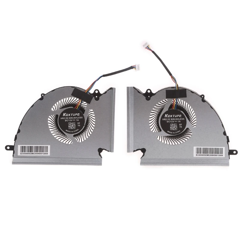 

CPU/GPU Fan Laptop Cooling Fan 12V 0.6A 4-pin 4-wires OEM for MSI GP76 Leopard GE76 Raider PABD1A010SHR Laptop Part Dropship