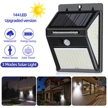 144 LED Outdoor Solar Light 3 Mode Waterproof Solar Lamp with Motion Sensor Solar Powered Sunlight Spotlights for Garden Decor
144 LED Outdoor Solar Light 3 Mode Waterproof Solar Lamp with Motion Sensor Solar Powered Sunlight Spotlights for Garden Decor