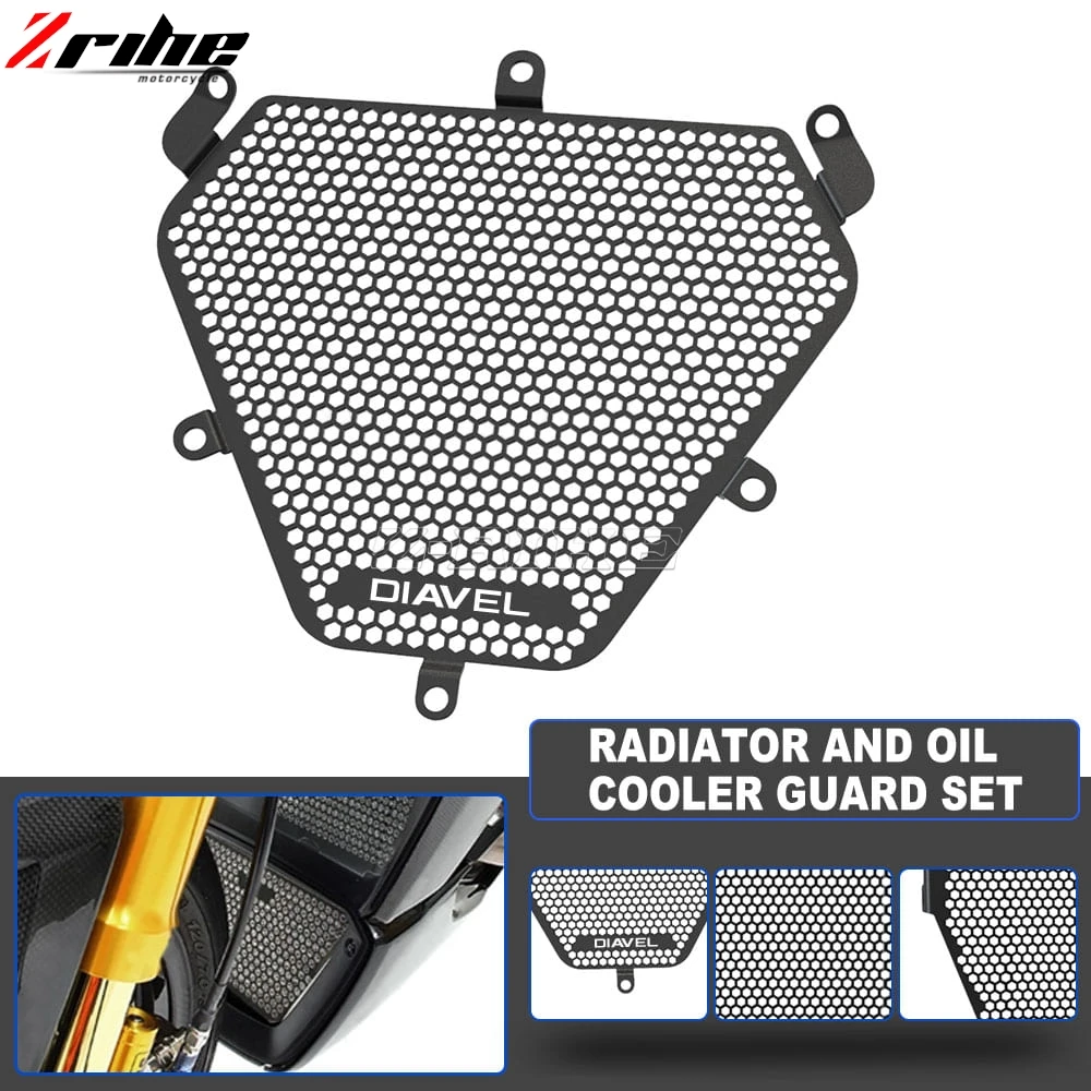 For Ducati Diavel 1260 1260S 2019 2020 2021 2022 Diavel1260 /S Motorcycle Parts Radiator Grille Guard Cover Oil Cooler Protector 
For Ducati Diavel 1260 1260S 2019 2020 2021 2022 Diavel1260 /S Motorcycle Parts Radiator Grille Guard Cover Oil Cooler Protector