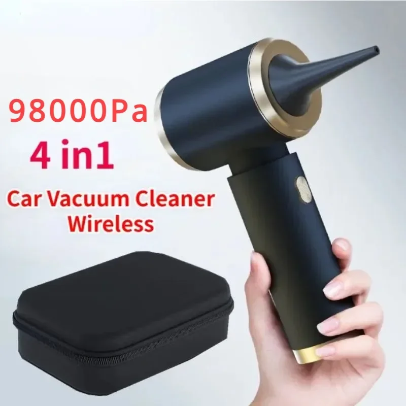 98000PA Car Vacuum Cleaner Strong Suction 4 IN 1 Wireless Hand Held Cleaner for Car Home Appliance Powerful Cleaning Machine
98000PA Car Vacuum Cleaner Strong Suction 4 IN 1 Wireless Hand Held Cleaner for Car Home Appliance Powerful Cleaning Machine